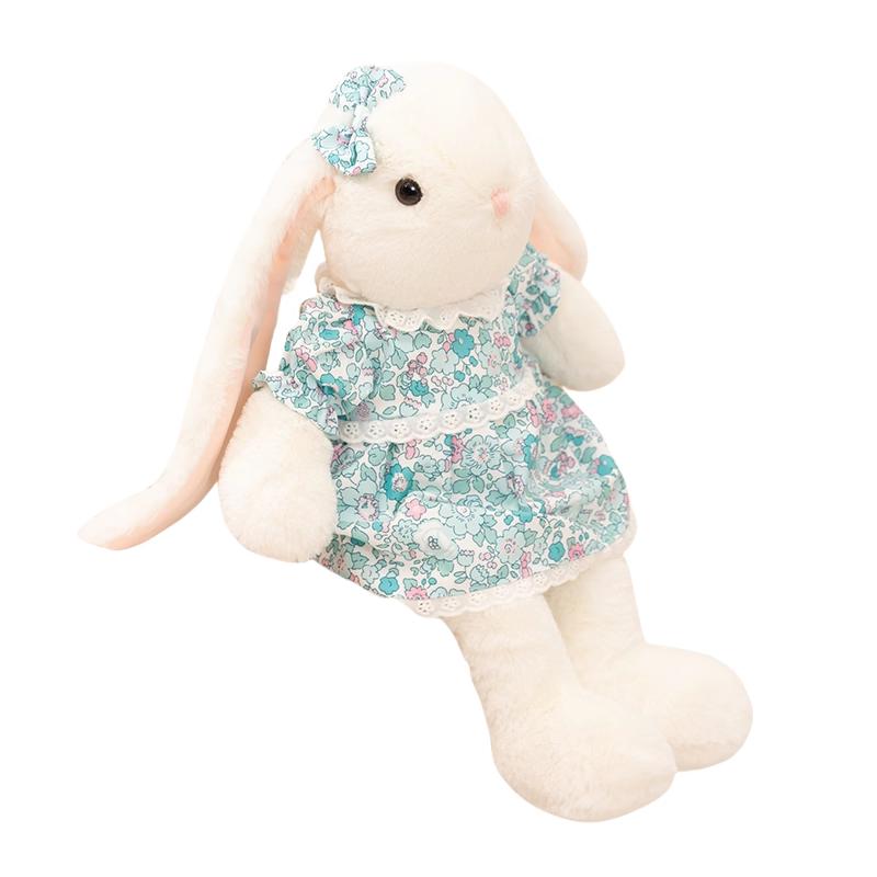 生日礼物女生玩偶兔子黄绿色15cm