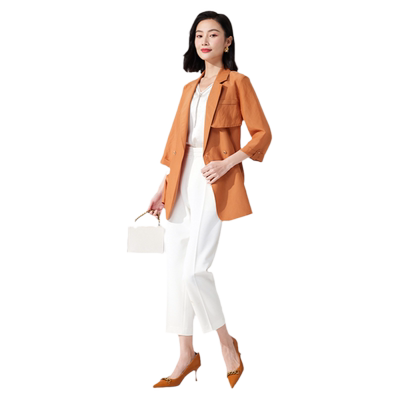 乔万尼时尚西装裤高级感垂感2026春季新品女士裤子休闲裤ET2F206