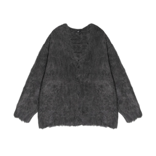 HARE针织衫男2025春季时尚休闲宽松绒毛日系长袖开衫外套151804