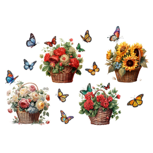 3D立体墙贴仿真花朵卧室床头遮丑补洞墙上贴画厨房冰箱柜门划痕贴