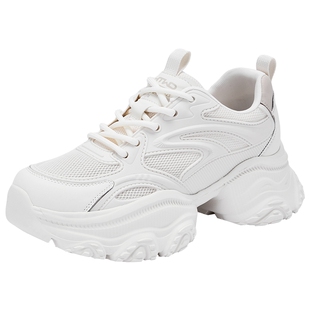 热风厚底老爹鞋女款2025年冬季新款百搭运动休闲鞋增高软底女鞋子