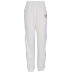 XG雪歌印染设计运动风休闲裤时尚冬季新款通勤简约白色灯笼裤女装