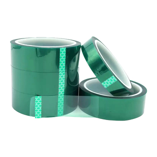 PET高温胶带绿色耐高温 喷漆无痕透明绝缘电镀线路板遮蔽保护胶纸