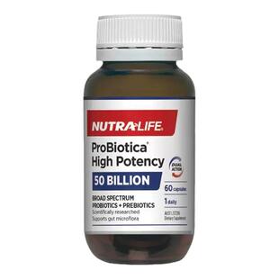 Nutralife纽乐500亿强效益生菌胶囊成人呵护肠胃新西兰60粒*2瓶
