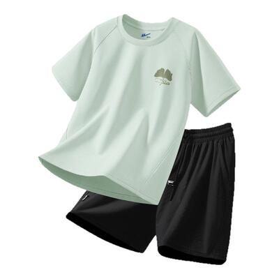 回力速干短袖套装男款夏季薄款