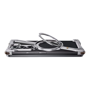 金属无边框适用三星Fold7手机壳Fold6超薄zFold5磁吸带支架samsung大折叠屏的保护套galaxy外壳w24四角气囊