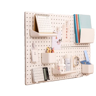 洞洞板配件得力挂钩玄关置物架免打孔书桌收纳神器桌面墙面厨房