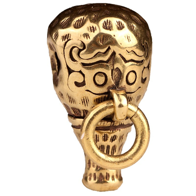 diy一体式兽面纹手串三通佛头