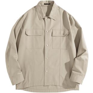 太平鸟男装长袖衬衣男秋季工装衬衫B1CHD3103