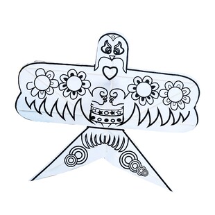 风筝diy材料包纸鸢空白手绘自制教学儿童小学生填色风筝半成品大