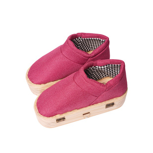 蕲郎中艾灸鞋随身灸盒家用足底可行走古法脚底新型实木发热鞋子