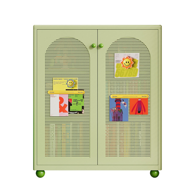 中古风钢制书架小户型客厅多层架