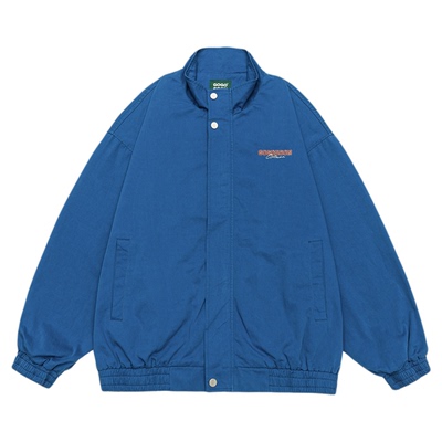 【100%棉】GOGOSOON男装签名体刺绣贴布绣夹克外套春秋美式休闲潮