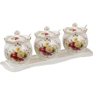 欧式陶瓷调味罐酱油醋瓶调料盒盐罐套装家用厨房创意大容量收纳盒