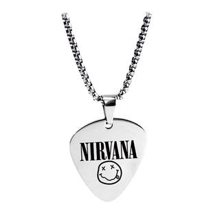NIRVANA涅槃乐队项链痛仰乐队周边摇滚吉他拨片定制情侣刻字吊坠