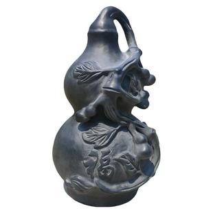 青石葫芦原石雕刻纳福家居大门口石葫芦客厅石头八卦葫芦石雕摆件