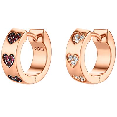 apmMONACO小巧红心耳环