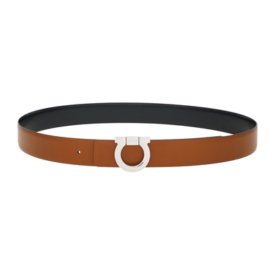 【礼物】FERRAGAMO菲拉格慕男士双面Gancini固定皮带3.5CM宽