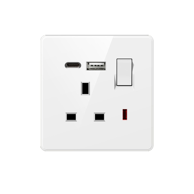 港澳版英式13A插座带USB快充开关