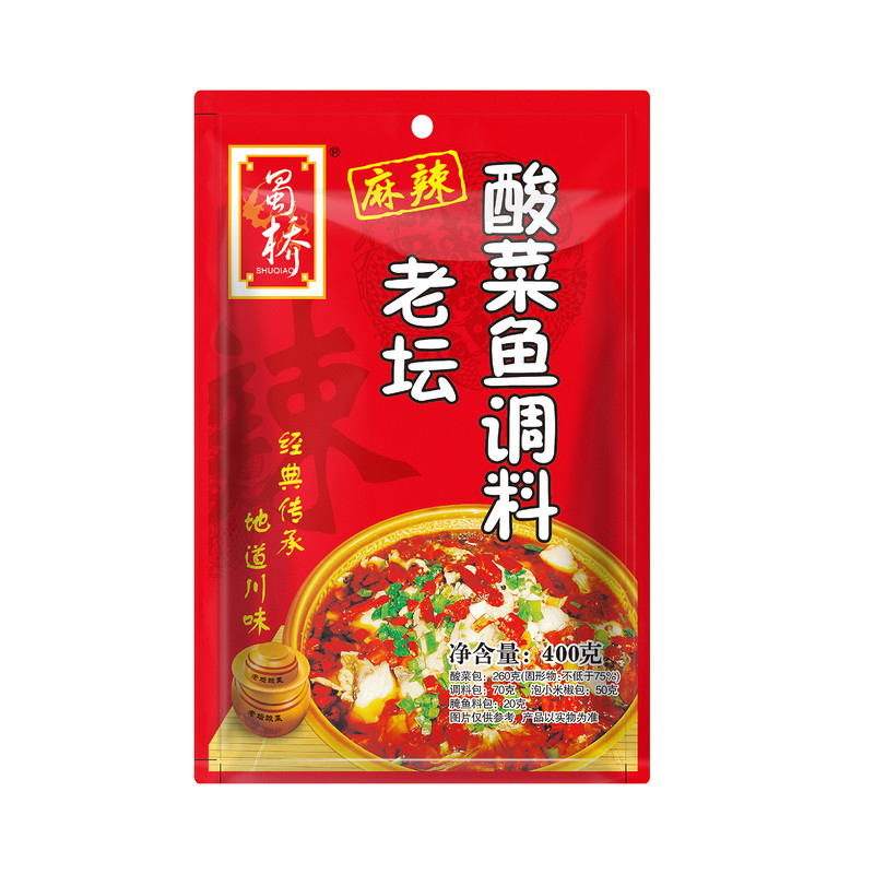 蜀桥老坛酸菜鱼调料400g麻辣酸爽