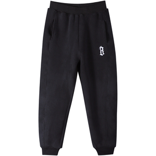 胖男童加绒裤子加肥加大一体绒青少年胖男孩摇粒绒棉裤冬装加厚潮