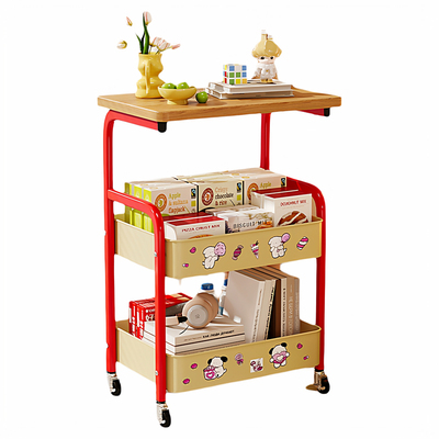 置物架多层落地式可移动收纳碳钢