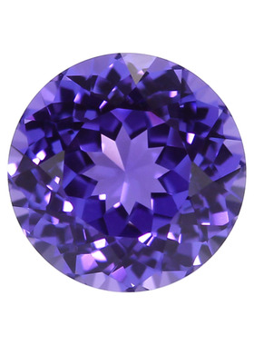 圆形紫蓝宝培育彩宝实验室再生裸石 培育蓝宝石提拉法珠宝主石
