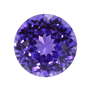 圆形紫蓝宝培育彩宝实验室再生裸石 培育蓝宝石提拉法珠宝主石