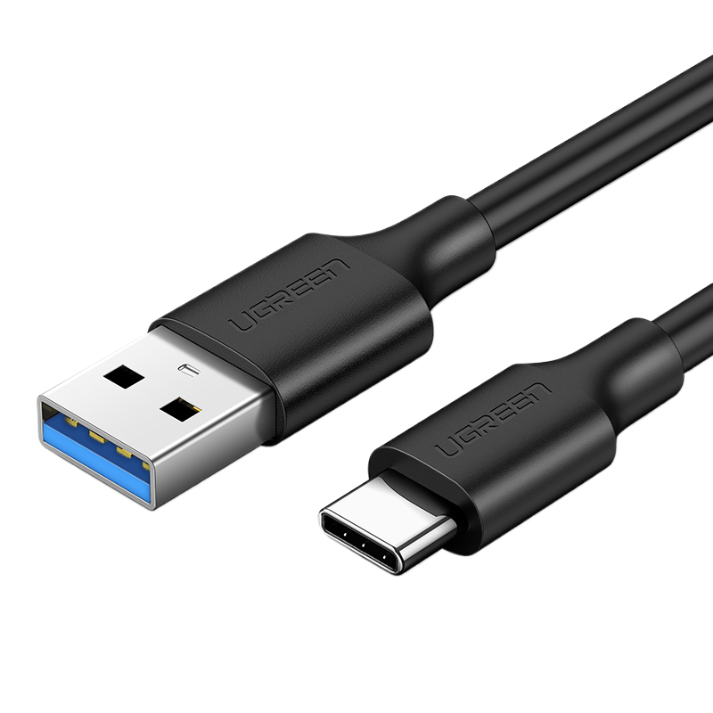 UGREEN绿联USB2.0转typec数据线USB-C公对公手机充电线3A快充适用苹果15/16/17车载短线US28