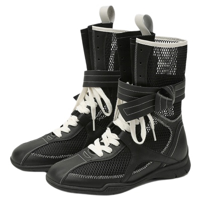 MILLIE'S/妙丽系带网纱马丁靴