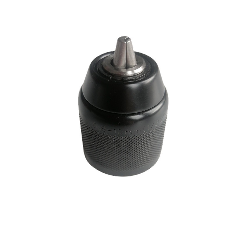 三鸥10mm全金属手紧钻夹头  3/8-24UNF螺纹带棘轮锁扣手电钻夹头