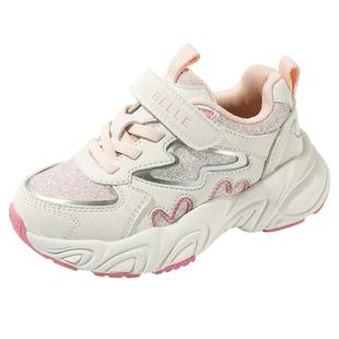 百丽童鞋儿童运动鞋2026春季中大童轻便跑步鞋女童老爹鞋宝宝休闲