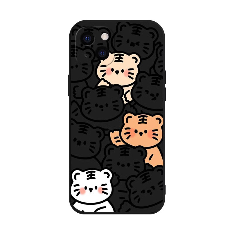 满屏老虎苹果15promax手机壳适用iPhone14个性荣耀90华为nova11新款小米14硅胶11/12/13小众v