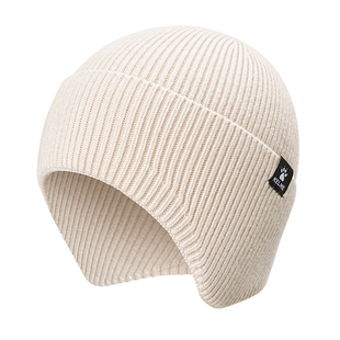 卡尔美毛线帽户外冷帽防寒保暖帽子男款防寒护耳帽大头围针织帽女