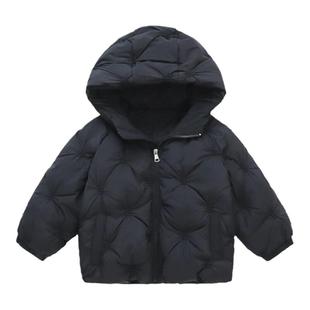 女童羽绒棉服2024新款洋气儿童冬季加厚连帽外套韩系时髦短款棉衣