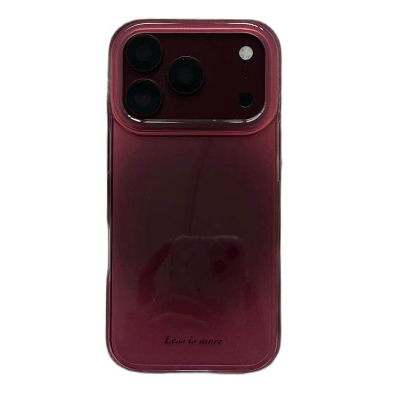 ins简约勃艮第红晕染光圈适用苹果18Promax手机壳iphone17pro新款17pm小众16pro高级感15pm韩系18pro创意全包
