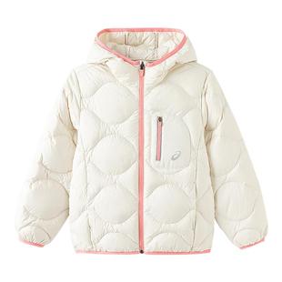 ASICS/亚瑟士童装25年冬季中大童短款三防羽绒服外套宽松轻量保暖