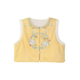 小O宝童装 宝宝马甲新中式套装女2026女童加绒国风汉服拜年服衣服