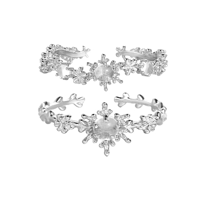 DOACH雪花纯银戒指原创小众设计