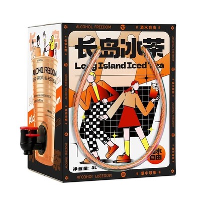 小花样长岛冰茶鸡尾果酒箱装男女