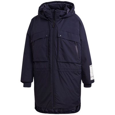 Adidas/阿迪达斯正品冬季女子中长款休闲连帽羽绒服GE9970