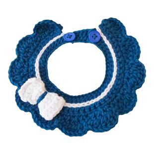 宠物猫咪狗狗项圈节日毛线针织项圈口水巾脖围INS生日百搭款