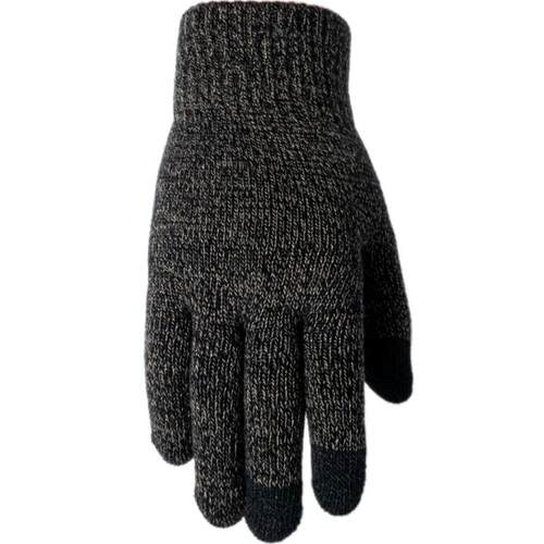 针织手套男士冬季保暖可触屏薄款中厚春秋冬防寒分指毛线手套学生