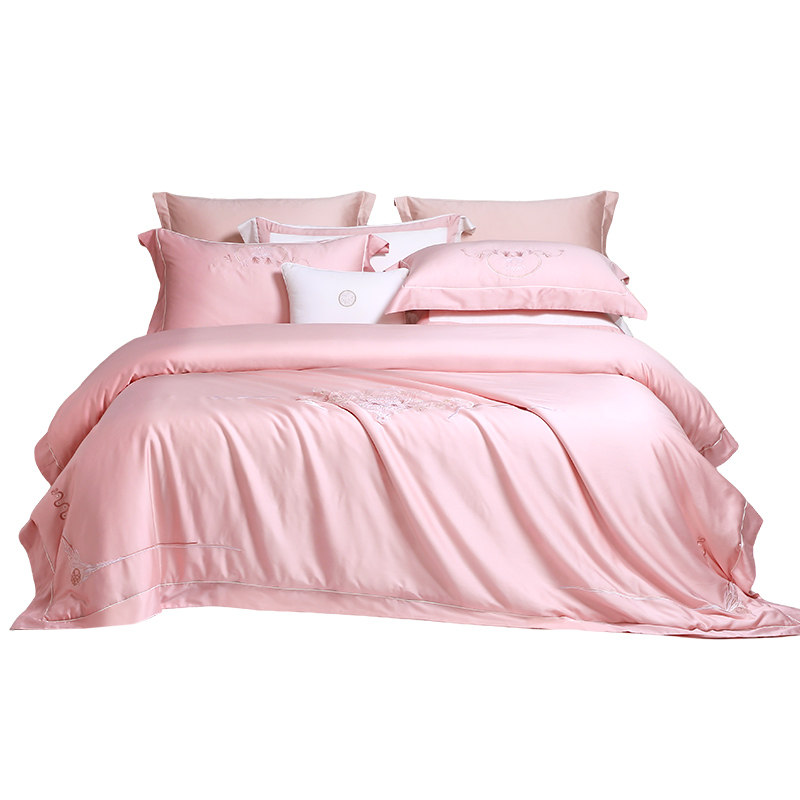 富安娜四件套60支结婚套件纯棉床单被罩全棉被套高级感床上用品