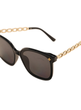 气质金色点缀墨镜显瘦百搭