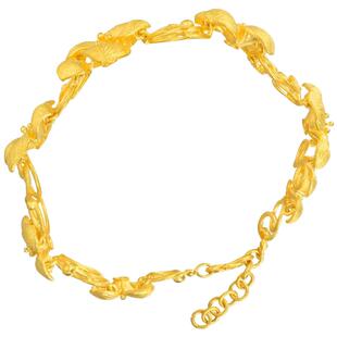 周生生黄金足金生生有囍绣球花婚嫁黄金手链女结婚贺礼84306B