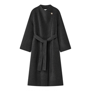 【绵羊毛】Laurel劳芮新款羊毛气质立领长款大衣LWD356D007DX