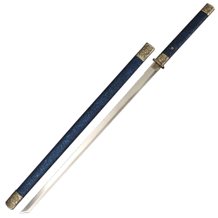 龙泉古羽玄天唐横刀高锰钢高硬度长刀直刀装饰摆件切刃刀剑未开刃