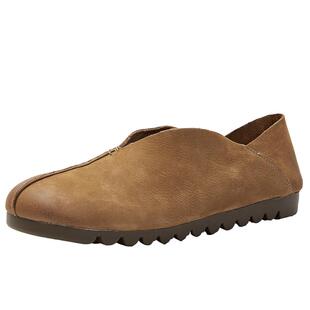 百田真皮勃肯鞋新国风中式鞋软皮软底不累脚懒人一脚蹬两穿勃肯鞋