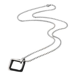 BAR CODE 三环几何钛钢项链男女潮酷ins简约个性百搭情侣钛钢吊坠